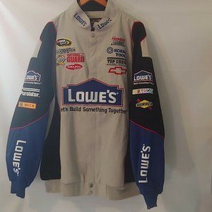 Nascar Chase Authentics Mens 3XL Jimmy Johnson Jacket Burnt Rubber Lowes Race